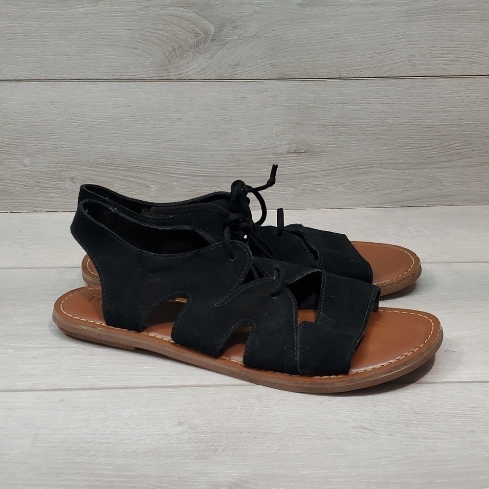 Toms Women Comfort Suede Ankle Sandals shoes sz 9.5